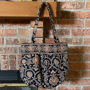 Vera Bradley Caffe Latte Black & Tan Shoulder Bag